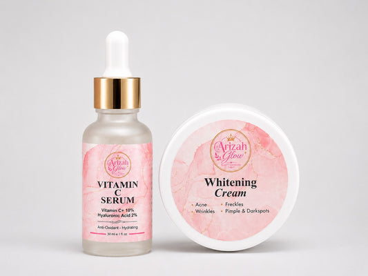 Arizah Glow Brightening Duo | Vitamin C Serum + Whitening Cream