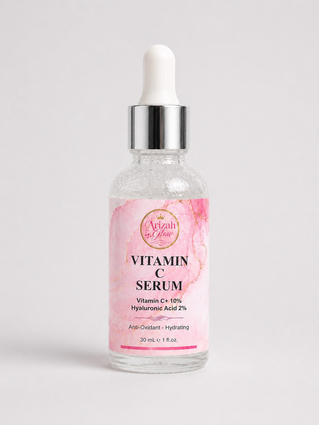 Arizah Glow Vitamin C Face Serum 10% with Hyaluronic Acid 2% | Brightening & Hydrating Serum | 30ml