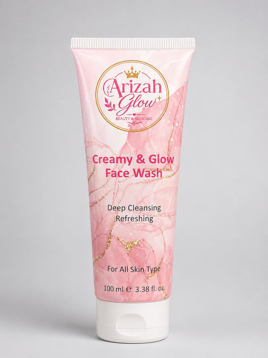 Arizah Glow Creamy & Glow Face Wash | Deep Cleansing & Refreshing Face Cleanser